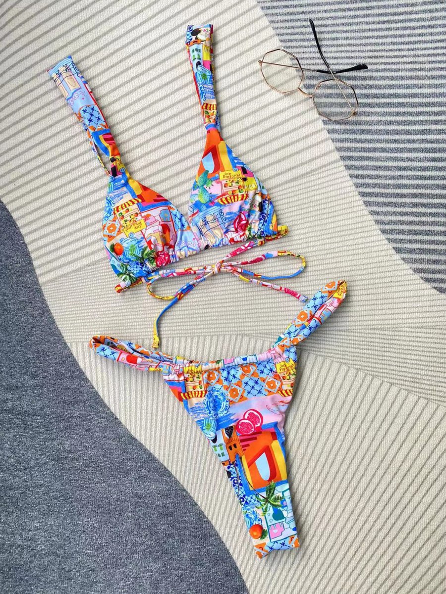Bikini Printing Sexy Split Women Swimsuit - Bae Apparel