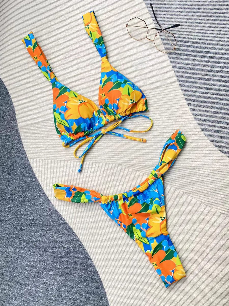 Bikini Printing Sexy Split Women Swimsuit - Bae Apparel