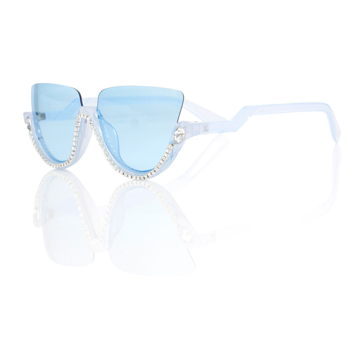 Sunglasses Half Frame Blue Eyewear for Women - Bae Apparel