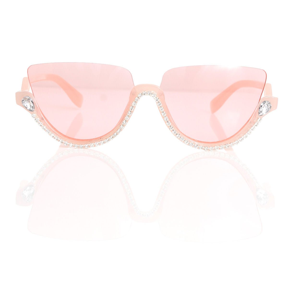 Sunglasses Half Frame Pink Eyewear for Women - Bae Apparel