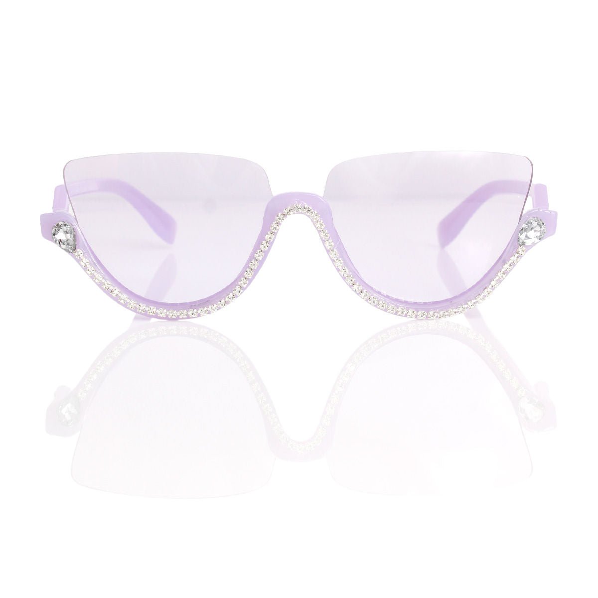 Sunglasses Half Frame Purple Eyewear for Women - Bae Apparel