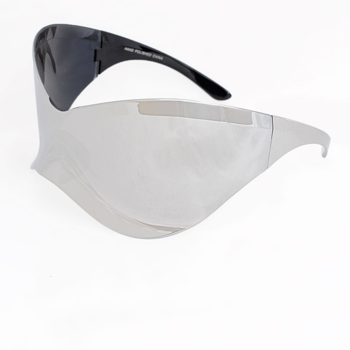 Sunglasses Mask Wrap Silver Eyewear for Women - Bae Apparel