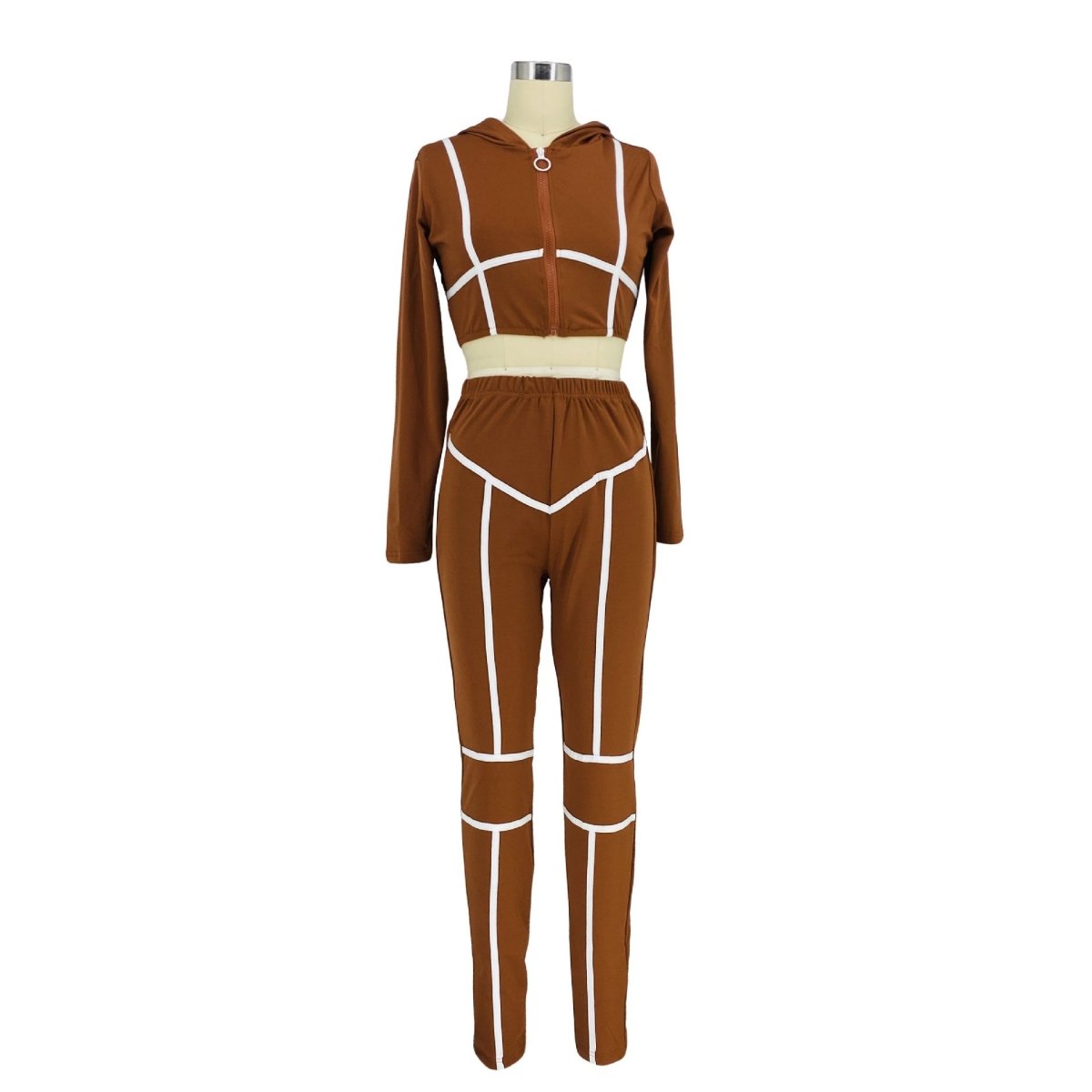 Women Clothing Sportswear Two-Piece Set Autumn Coat Long Sleeve Trousers Suit Running - Bae Apparel