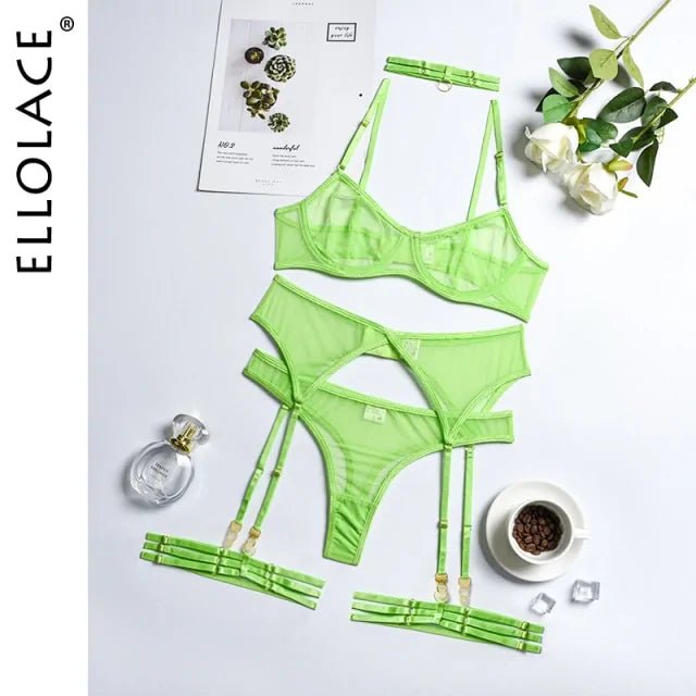4 Pieces Sexy Erotic Lingerie - Fashion